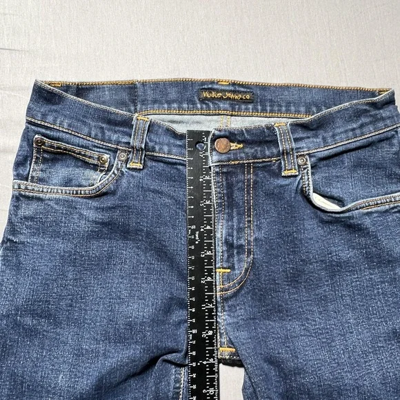 Nudie Jeans Tight Terry Jeans Rinse Twill Mens 31x26 Blue Slim Fit Pants - Picture 13 of 16